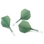 Darts toll és szár egyben Cuesoul ROST T19, zöld-átlátszó, Big Standard Wing toll és közepes szár