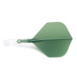 Darts toll és szár egyben Cuesoul ROST T19, zöld-átlátszó, Big Standard Wing toll és rövid szár