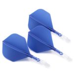 Darts toll és szár egyben Cuesoul ROST T19, kék-átlátszó, Big Standard Wing toll és rövid szár