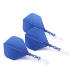 Darts toll és szár egyben Cuesoul ROST T19, kék-átlátszó, Big Standard Wing toll és közepes szár