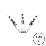 Darts rugós szár Cuesoul TERO AK7P, fehér, C, 44mm