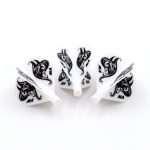 Darts toll Cuesoul TERO AK4, fehér virág mintás, Standard toll