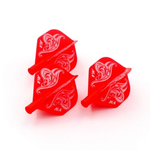 Darts toll Cuesoul TERO AK4, piros virág mintás, Standard toll