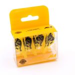 Darts toll Cuesoul TERO AK4, sárga virág mintás, Standard toll