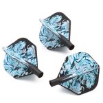 Darts toll Cuesoul TERO AK4, fekete, fehér tigris mintás, Standard toll