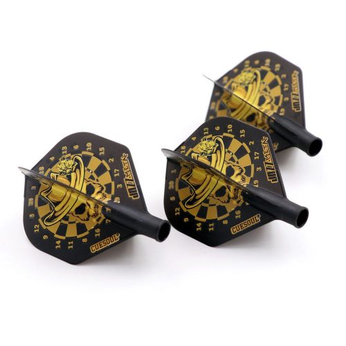 Darts toll Cuesoul TERO AK4, fekete, koponya mintás, Standard toll
