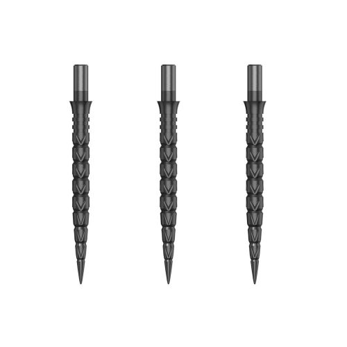 Darts fémhegy Cuesoul Touch Point II V Cuts fémes szürke, 29mm