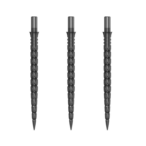 Darts fémhegy Cuesoul Touch Point II V Cuts fémes szürke, 37mm