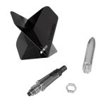 Darts toll és szár egyben Cuesoul KOFF, fekete, Big Standard toll, 2-es méretű karbon szár