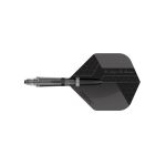 Darts toll és szár egyben Cuesoul KOFF, fekete, Big Standard toll, 3-as méretű karbon szár