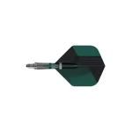 Darts toll és szár egyben Cuesoul KOFF, zöld, Big Standard toll, 2-as méretű karbon szár