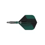 Darts toll és szár egyben Cuesoul KOFF, zöld, Big Standard toll, 3-as méretű karbon szár