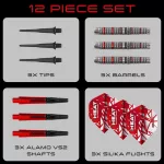 Dart szett soft Harrows Damon Heta Series 4, 20g, 90% wolfram
