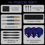 Dart szett soft Nox, 18g, brass