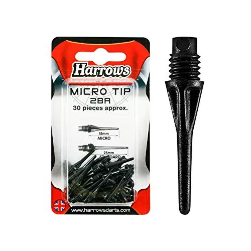 Darts hegy Harrows soft 2BA, Micro 30db-os fekete (készlet erejéig)