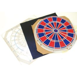 Dart komplett céltábla Euro Darts háló+szegmensek+nyomólap+matrix+negyedív