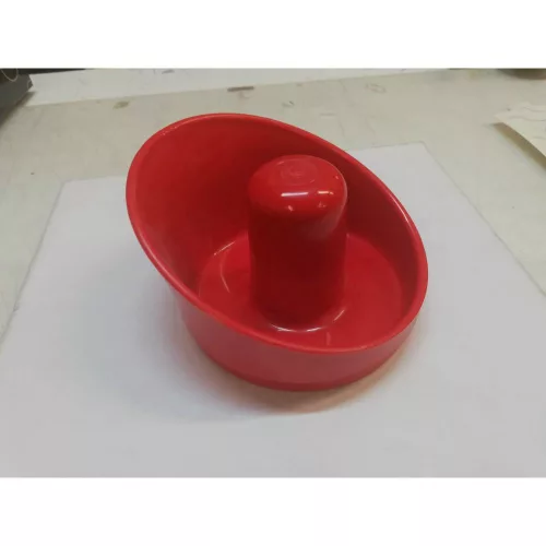 Tájfun ütő, piros, 10cm átmérővel, kézvédővel