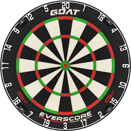 Darts tábla GOAT Everscore NXT LVL, verseny minőségű, élezett dróttal