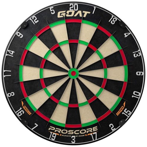 Darts tábla GOAT PWR Proscore, verseny minőségű, élezett dróttal