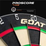 Darts tábla GOAT PWR Proscore, verseny minőségű, élezett dróttal