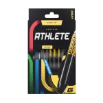 Darts szett steel GOAT Athlete Yellow, 12g, brass