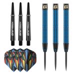 Darts szett steel GOAT Athlete Blue, 12g, brass