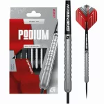 Darts szett steel GOAT Podium Silver, 24g, 80% wolfram