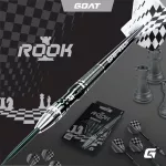 Darts szett steel GOAT Rook 24g, 95% wolfram