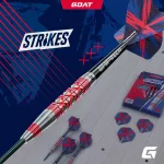 Darts szett steel GOAT Strikes 25,5g, 90% wolfram