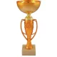 Darts serleg füles, márvány talpon, bronz színben, 29,5 cm magas