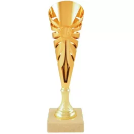   Darts serleg, sport dizájn 2, márvány talpon, bronz színben, 34,5 cm magas