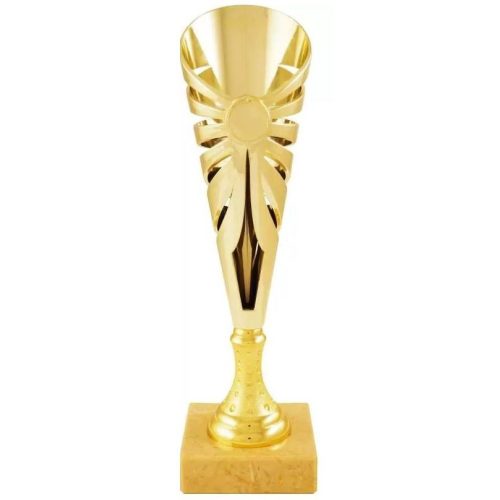 Darts serleg, sport dizájn 2, márvány talpon, arany színben, 34,5 cm magas