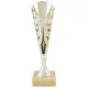 Darts serleg, sport dizájn 2, márvány talpon, ezüst színben, 34,5 cm magas