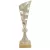 Darts serleg, fáklya dizájn, márvány talpon, ezüst színben, 38,5 cm magas