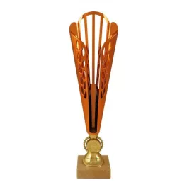   Darts serleg, sport dizájn, márvány talpon, bronz színben, 31,5 cm magas