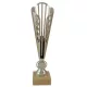 Darts serleg, sport dizájn, márvány talpon, ezüst színben, 33,5 cm magas
