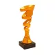 Darts serleg, sport örvény dizájn, márvány talpon, bronz színben, 18 cm magas