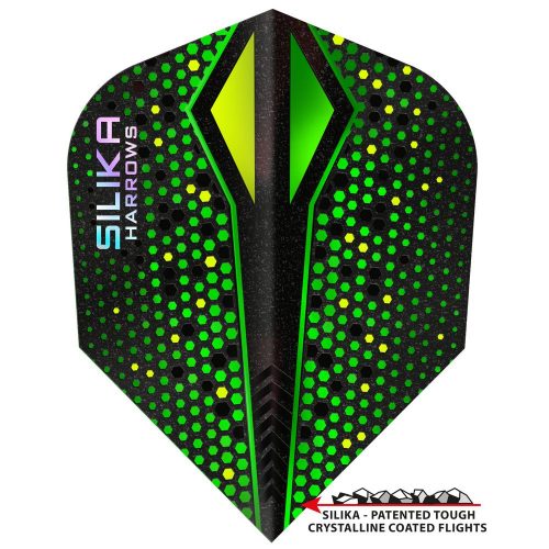 Dart toll Harrows Silika Colourshift X, zöld, standard No6 100 mikron