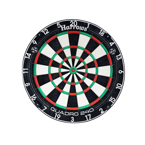 Darts tábla, Harrows Quadro 240, élezett dróttal, verseny minőségű, sisalból