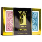 Póker kártya Kem Arrow Narrow Bridge piros-kék, 100% plasztik, 2 Standard index, dupla pakli
