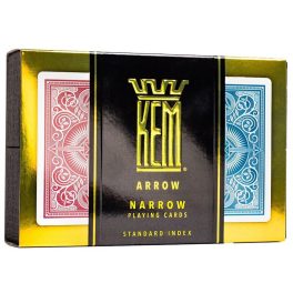 Póker kártya Kem Arrow Narrow Bridge piros-kék, 100% plasztik, 2 Standard index, dupla pakli