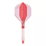 Darts tollszár hosszú L-Style L-System L1 330, átlátszó piros 49mm