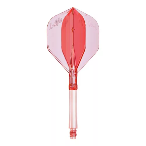 Darts tollszár hosszú L-Style L-System L1 330, átlátszó piros 49mm