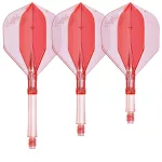Darts tollszár hosszú L-Style L-System L1 330, átlátszó piros 49mm