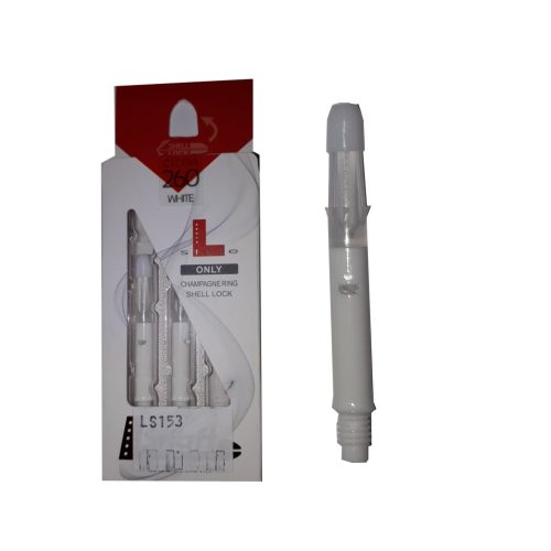 Dart szár közepes L-Style Straight Spin 260 elforgós, fehér 26mm