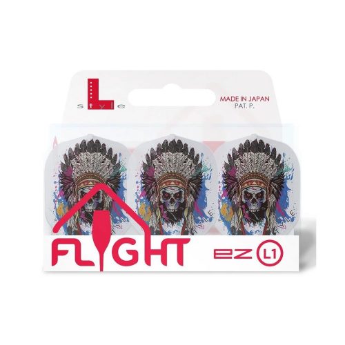 Dart toll L-Style L1EZ Chief Skull, átlátszó fehér