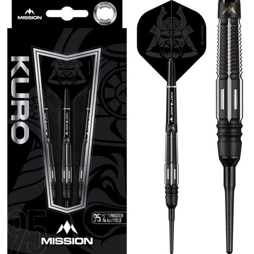 Dart szett Mission soft Kuro 21g, black, M4, rear taper, 95% wolfram