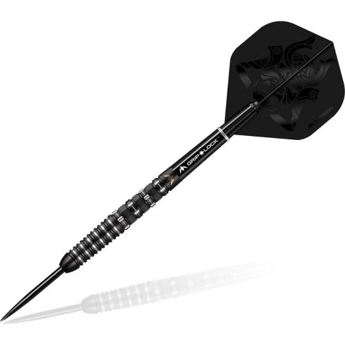 Dart szett Mission steel Kuro 22g, black, M3, rear iso-grip, 95% wolfram