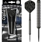 Dart szett Mission steel Spiro 25g, M1, straight, 90% wolfram