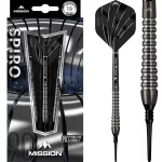Dart szett Mission soft Spiro 19g, M2, curved, 90% wolfram